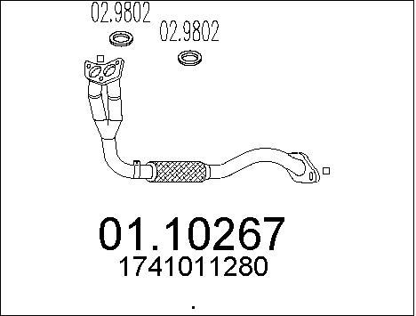 MTS Труба выхлопного газа 01.10267