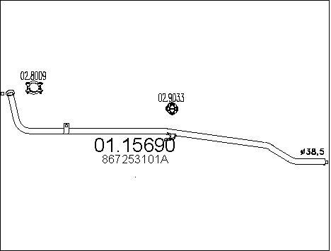 MTS išleidimo kolektorius 01.15690