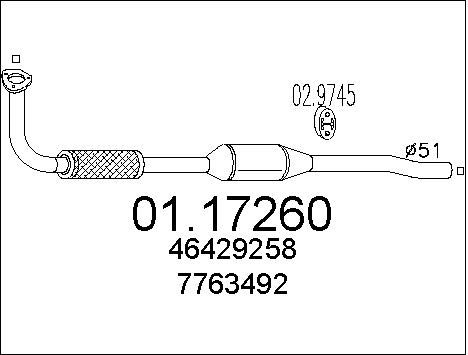 MTS Труба выхлопного газа 01.17260