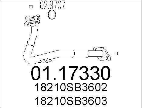 MTS Труба выхлопного газа 01.17330