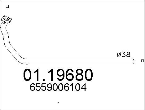 MTS Труба выхлопного газа 01.19680