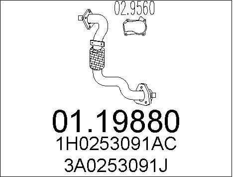 MTS Труба выхлопного газа 01.19880