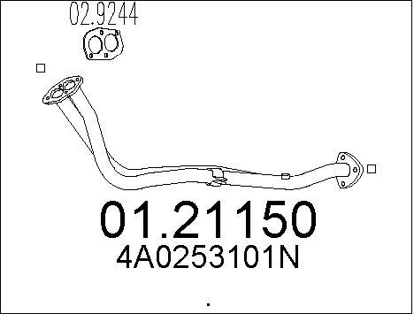 MTS Труба выхлопного газа 01.21150
