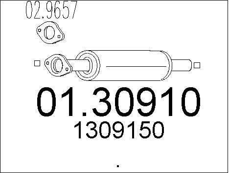 MTS Предглушитель выхлопных газов 01.30910