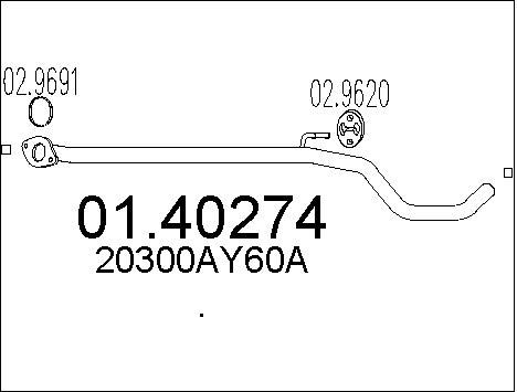 MTS Труба выхлопного газа 01.40274