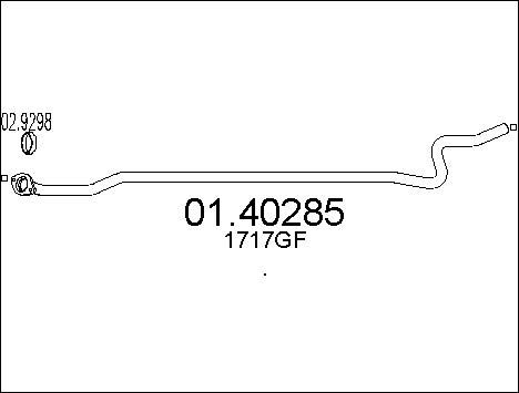 MTS Труба выхлопного газа 01.40285