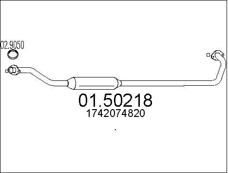 MTS Средний глушитель выхлопных газов 01.50218