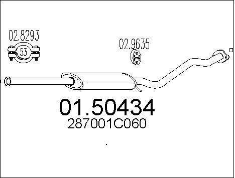MTS Средний глушитель выхлопных газов 01.50434