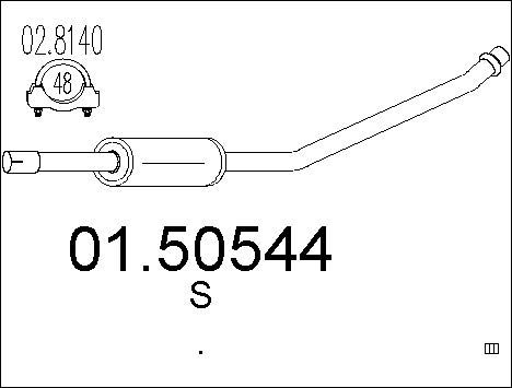 MTS Средний глушитель выхлопных газов 01.50544