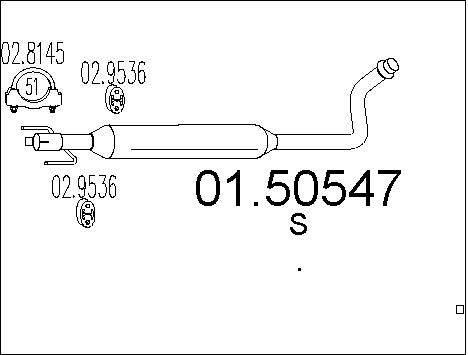 MTS Средний глушитель выхлопных газов 01.50547