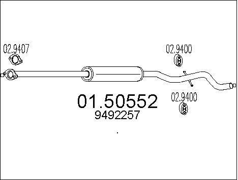 MTS vidurinis duslintuvas 01.50552