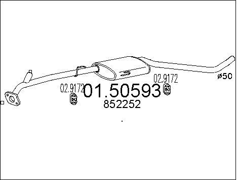 MTS Средний глушитель выхлопных газов 01.50593