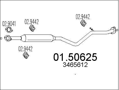 MTS Средний глушитель выхлопных газов 01.50625