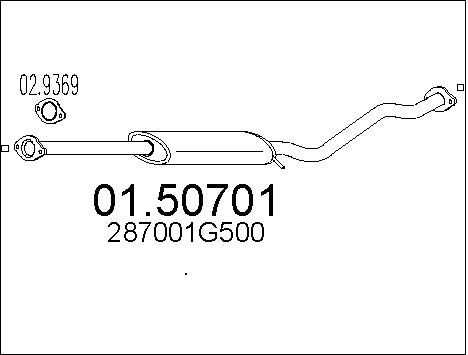 MTS Средний глушитель выхлопных газов 01.50701