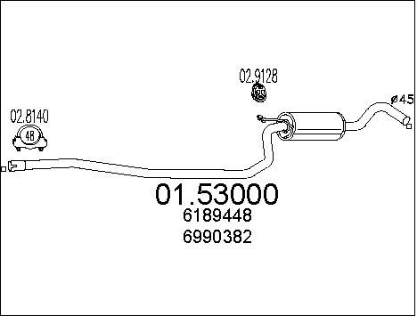 MTS vidurinis duslintuvas 01.53000