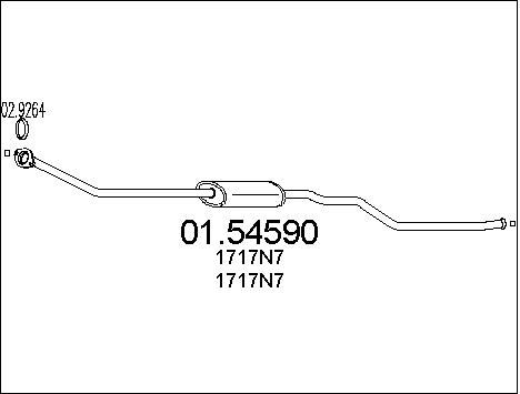 MTS vidurinis duslintuvas 01.54590