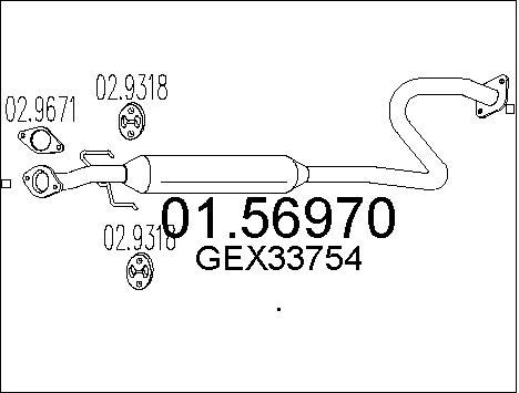 MTS Средний глушитель выхлопных газов 01.56970