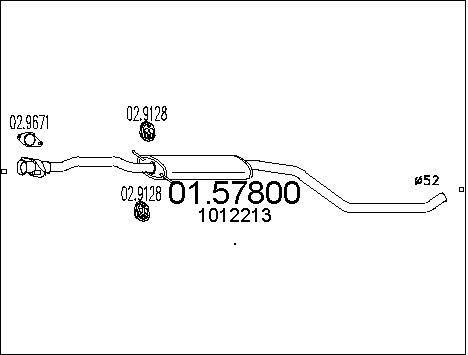 MTS Средний глушитель выхлопных газов 01.57800