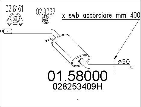 MTS vidurinis duslintuvas 01.58000