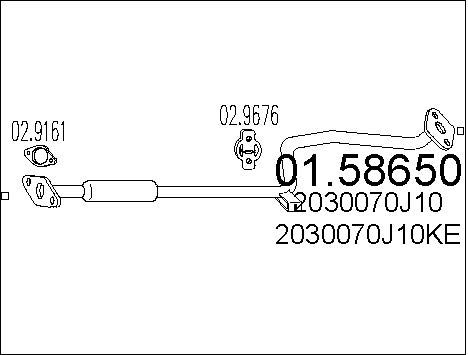 MTS Средний глушитель выхлопных газов 01.58650