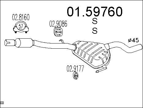 MTS vidurinis duslintuvas 01.59760