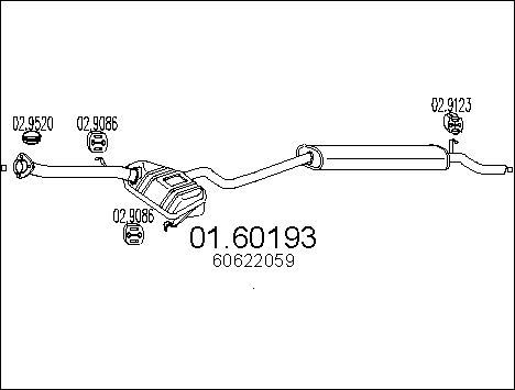 MTS Глушитель выхлопных газов конечный 01.60193