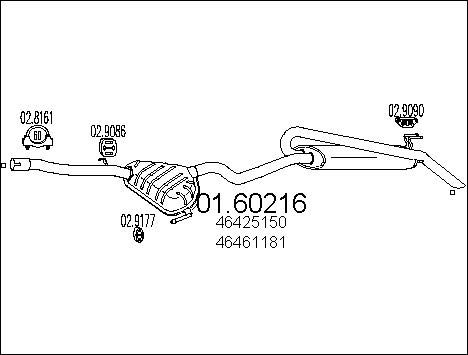 MTS Глушитель выхлопных газов конечный 01.60216