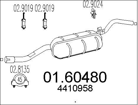 MTS galinis duslintuvas 01.60480