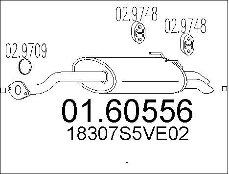 MTS Глушитель выхлопных газов конечный 01.60556