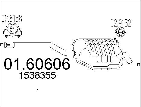 MTS Глушитель выхлопных газов конечный 01.60606