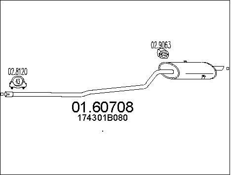 MTS Глушитель выхлопных газов конечный 01.60708