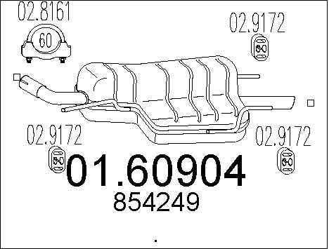 MTS Глушитель выхлопных газов конечный 01.60904