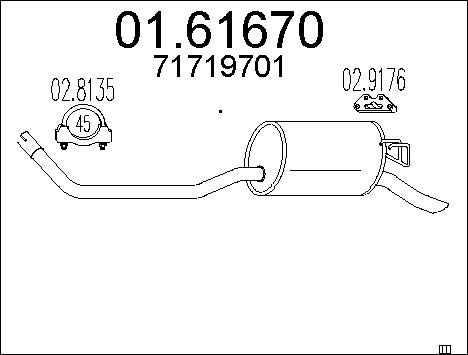 MTS Глушитель выхлопных газов конечный 01.61670