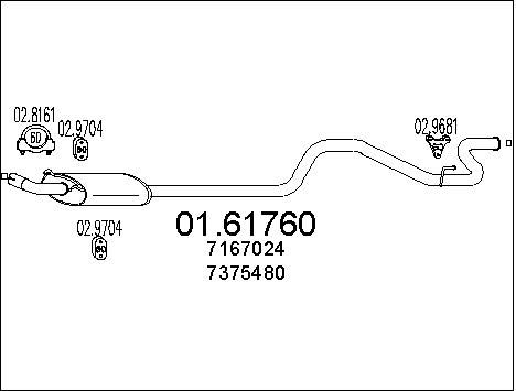 MTS Глушитель выхлопных газов конечный 01.61760