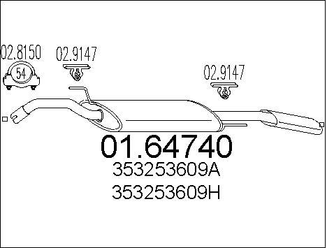 MTS galinis duslintuvas 01.64740