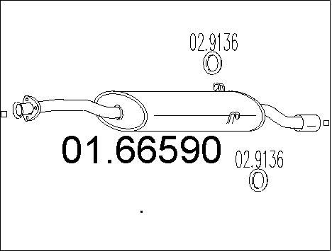 MTS Глушитель выхлопных газов конечный 01.66590