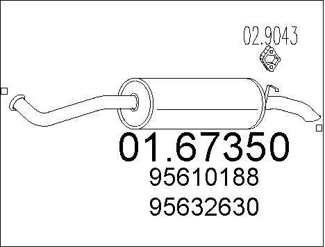 MTS Глушитель выхлопных газов конечный 01.67350