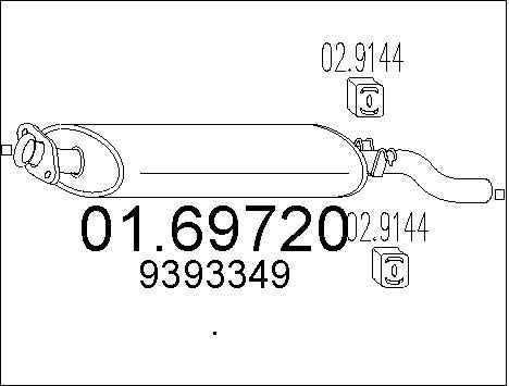 MTS Глушитель выхлопных газов конечный 01.69720