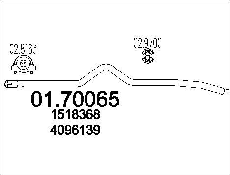 MTS Труба выхлопного газа 01.70065