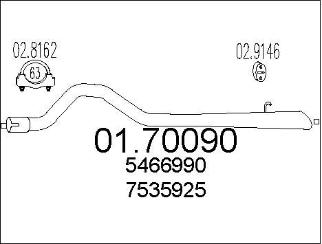 MTS išleidimo kolektorius 01.70090