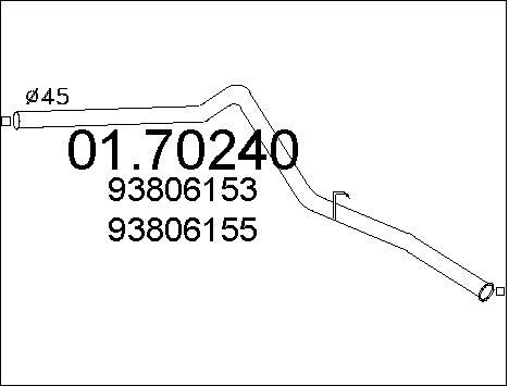 MTS Труба выхлопного газа 01.70240