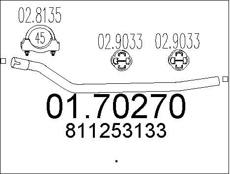 MTS Труба выхлопного газа 01.70270
