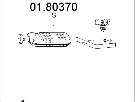 MTS vidurinis duslintuvas 01.80370