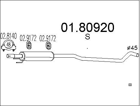 MTS vidurinis duslintuvas 01.80920