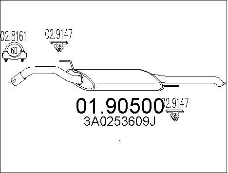 MTS galinis duslintuvas 01.90500