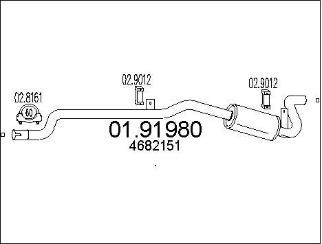 MTS Глушитель выхлопных газов конечный 01.91980