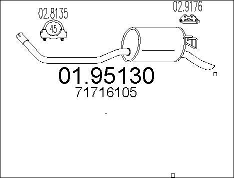 MTS Глушитель выхлопных газов конечный 01.95130