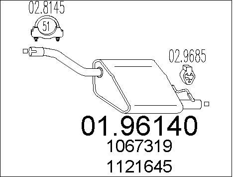 MTS Глушитель выхлопных газов конечный 01.96140