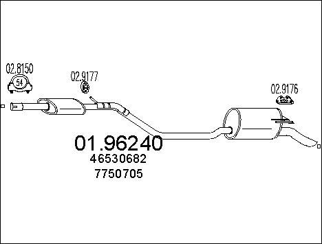 MTS Глушитель выхлопных газов конечный 01.96240