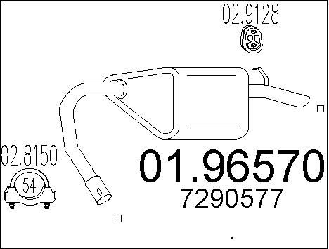 MTS Глушитель выхлопных газов конечный 01.96570